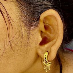 Psight Women Gold Earrings-picture-2