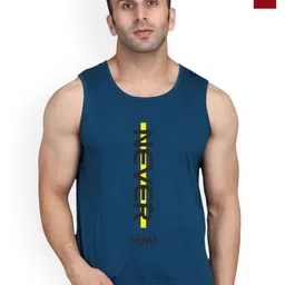 SLOWLORIS Pack Of 2 Printed Combed Cotton Gym Vests VSL26 CMB(NVR PEACOCK)(GYM MAROON)-picture-17