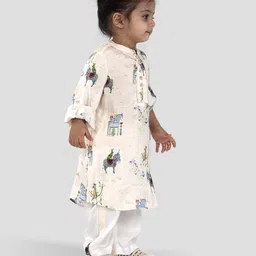 THE BABY TRUNK Boys Printed Kurta & Pyjamas Set image 2
