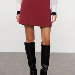 Trendyol Pure Cotton A-Line Mini Skirt-image-101