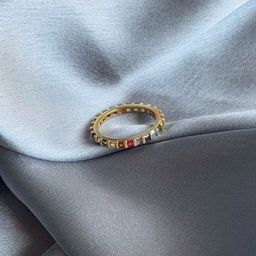 The Jewellery Tale Gold-Plated Artificial Stone Studded FingerRing-11