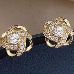 AKISON JEWELS Women Gold-Plated Alloy Earrings-image-21