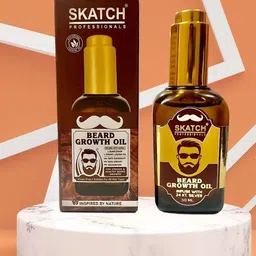 SKATCH PROFESSIONALS 24 KT Silver Flakes Beard & Growth Oil - 50 ml-53