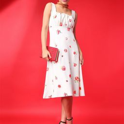 PURVAJA Women Floral Printed Fit & Flare Dress-image-72