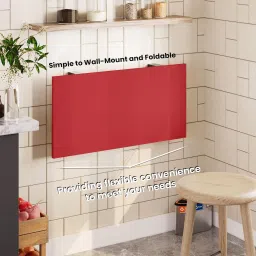ascom Wood Wall Mounted Foldable Table | Space-Saving Wall Desk for Home & Office Use Engineered Wood Study Table image 4