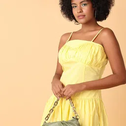 UNLIMITED Shoulder Straps A-Line Midi Dress-image-71