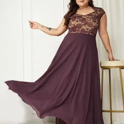 Miss Chase A+ Georgette Fit & Flare Maxi Dress-image-44