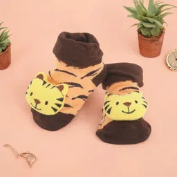 Yellow Bee Infant Girls Patterned Non-Slip Ankle Length Socks-image-73
