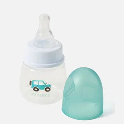 Juniors by Babyshop Transparent & Blue Printed Mini Feeding Bottle - 60 ml-17
