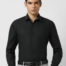 Van Heusen Men Spread Collar Textured Cotton Formal Shirt-picture-40