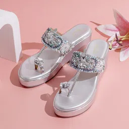 Inc 5 Embellished Ethnic Wedge Sandals-14
