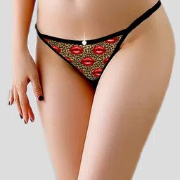 lola  dola Lola Dola Printed Mid Rise G-String StringP-002-06 image 2