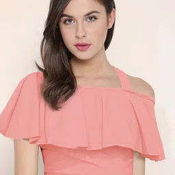 CORSICA Cape Sleeve Bardot Crop Top-image-82