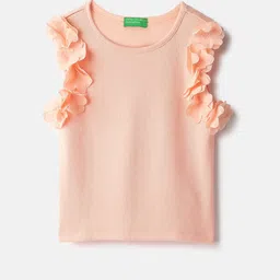 United Colors of Benetton Girls Pure Cotton Ribbed Sleeveless Top-image-50