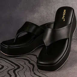 MOSAC Women Black Platform Heels-picture-17