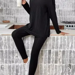 Outzidr Oversized Round Neck T-Shirt With Trouser-image-47