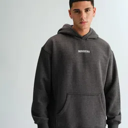 Bonkers Corner Men Signature Dark Grey Melange Hoodie Sweatshirts-image-89