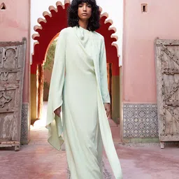Trendyol Flared Sleeve Sheath Maxi Dress-image-96