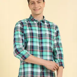 Allen Solly Men Tartan Checks Opaque Checked Casual Shirt-picture-24