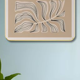 SAF Beige & Black Abstract Wooden Wall Art-image-94
