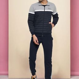 WILD WEST Men Colourblocked Mid-Rise Tracksuits-image-78