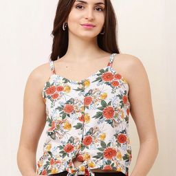 Moda Rapido Women Floral Printed Shoulder Straps Top-image-38