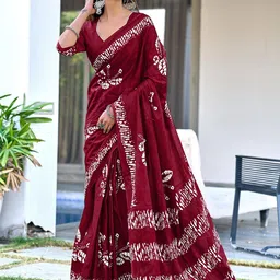 Pandadi Saree Batik Ready to Wear Block Print Sarees-image-55