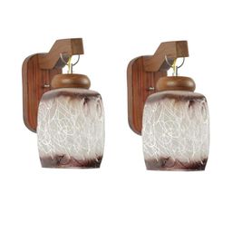 Somil Premium Designer Glass Wall / Night Lamp Elegant & Stylish Dcor Accent for Modern Interiors, color- Brown, White, Size:- 16 X 23 X 28 CM-image-78