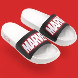 MARVEL STREET Men Embossed Cushioned Sliders-19