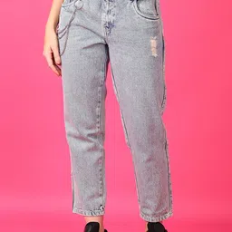 V-Mart Women High-Rise Mildly Distressed Jeans-picture-29