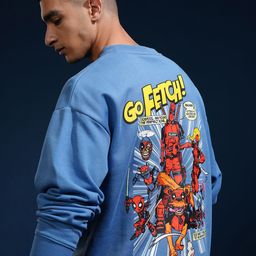 Highlander Marvel Deadpool Men Drop Shoulder Oversized Hooded Sweatshirt-image-58