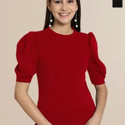 Tromko Puff Sleeve Top-image-76