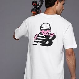 New Balance X Face Oka Character Printed Drop-Sleeves Pure Cotton Relaxed Fit T-shirt-picture-40