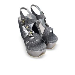 MONAQI Women Printed Open Toe Wedge Pumps-46
