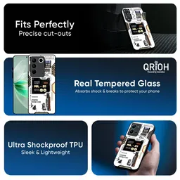 QRIOH Tech Display Printed Vivo V50e 5G Impact Resistant Back Case image 2