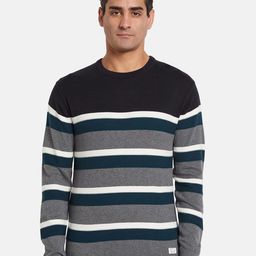 METTLE Men Striped Pullover-image-53