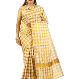 Rst R Selvamani Tex Checked Zari Pure Cotton Kasavu Saree-picture-44