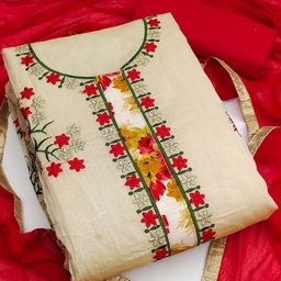 HERE&NOW Embroidered Thread Work Modal Chanderi Unstitched Dress Material-image-66