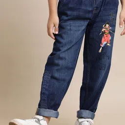 Kidsville Boys Printed Mid Rise Jeans-image-94