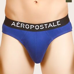 Aeropostale Pack Of 2 Pure Cotton Mid-Rise Basic Briefs A_RBF02-BCBL/BACON BLUE-11
