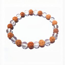 Apnisanskriti Unisex Rudraksha Sphatik Stone Bracelet-image-17
