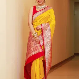 AMRUTKALA SAREES Woven Design Banarasi Saree-picture-15