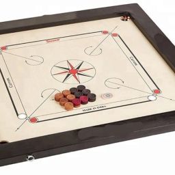 32 inch carrom, 1.5 inch border, wooden coins, striker, powder 80 cm Carrom Board-image-6
