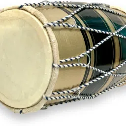 Rope and Rings baby dholak 12 inch Green & Gold Rope & Rings Dholak-23