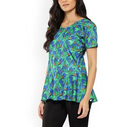 Aarika Abstract Printed Swim Suit With Cap image 3