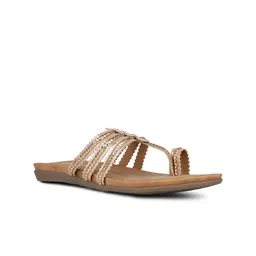 Inc 5 Women Striped Open Toe Flats-picture-19