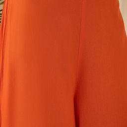 InWeave Round Neck A-Line Kurta With Palazzos And Dupatta image 2