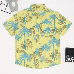 Pantaloons Junior Boys Floral Opaque Printed Casual Shirt-image-21