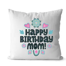 Loops n knots White & Black Happy Birthday Mom Printed Pre-FilledCushion-picture-44