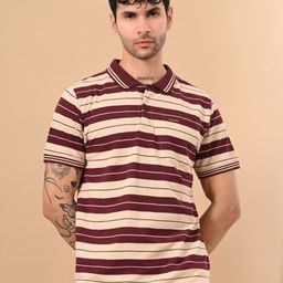 STARFOX Striped Polo Collar T-shirt-image-21
